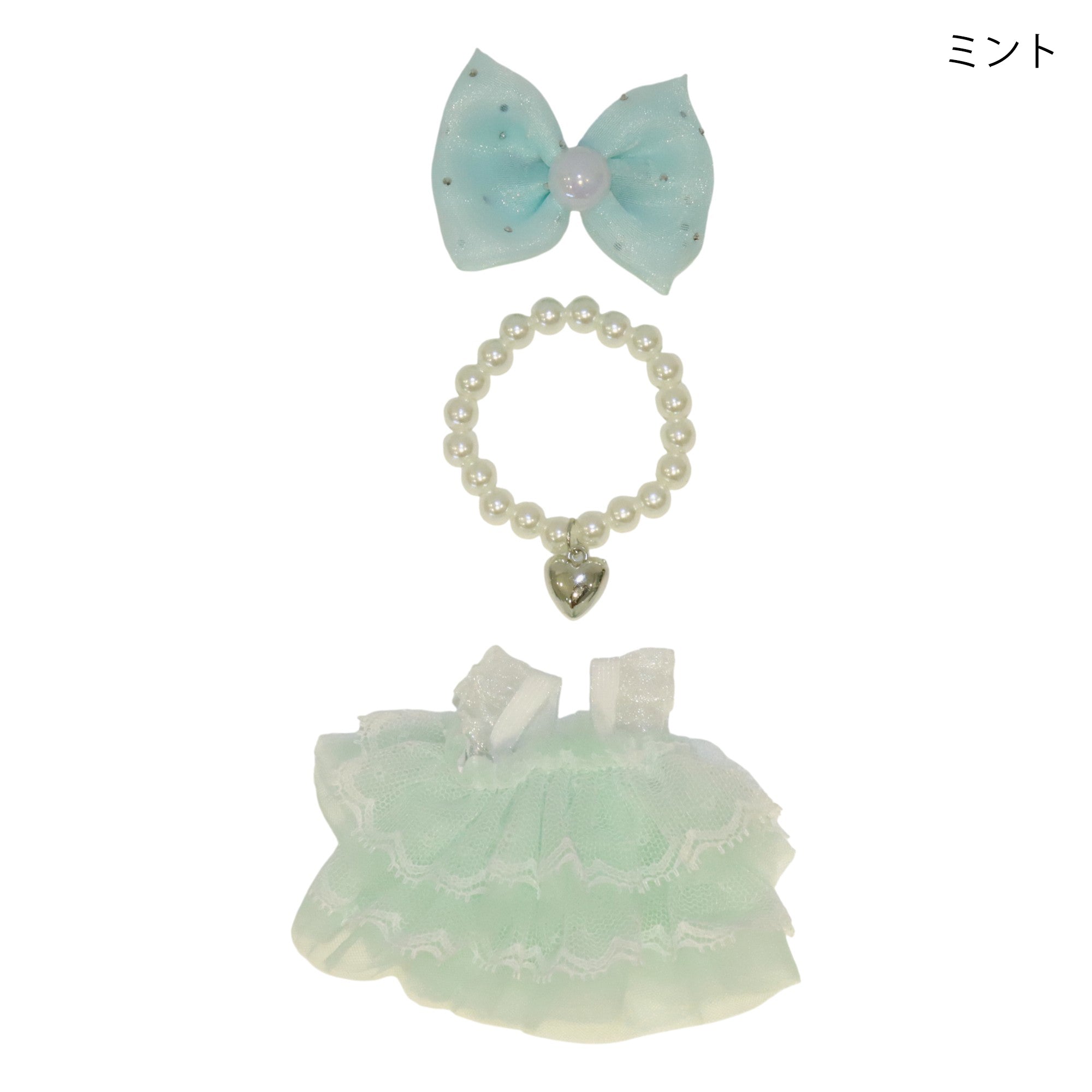 レースドレスセット ぬいぐるみ着せ替え服  F6-1